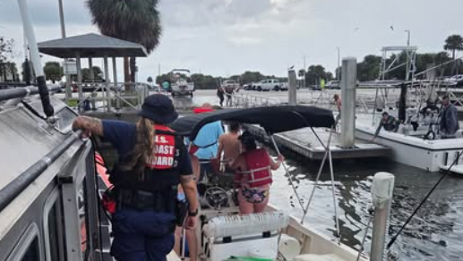 Coast Guard Tows Disabled Boat With Four Aboard Near Fort Pierce Inlet
