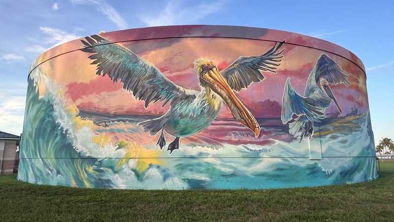 Fort Pierce Water Tank Mural Named National Tank of the Year